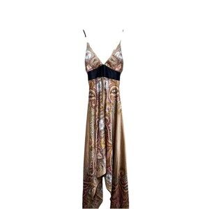 Silk Paisley Flowy Y2K Dress Women’s Medium